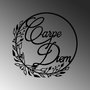 Wallity Carpe Diem 1 Escultura de pared de metal Negra